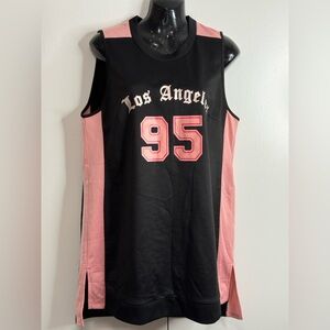 Juicy Couture Black and Pink Los Angeles 95 Sleeveless Women Jersey SzL - NWOT